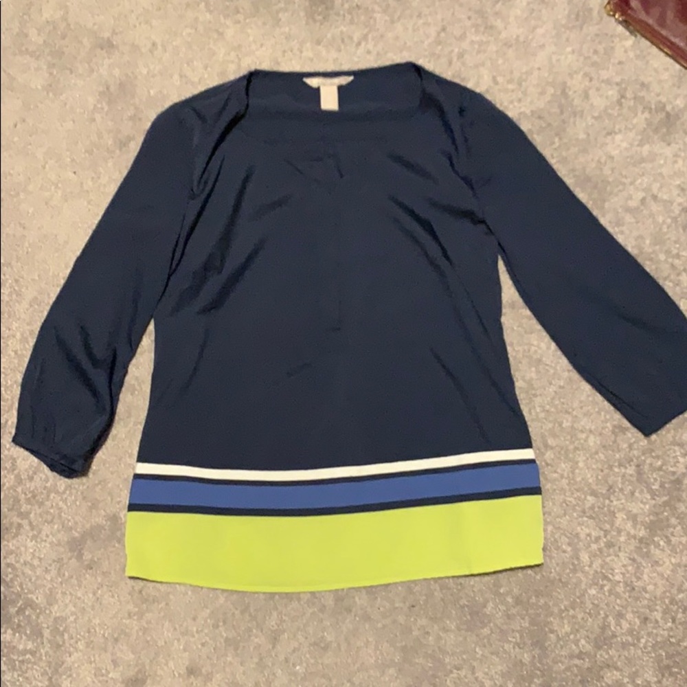 Navy blue striped shirt